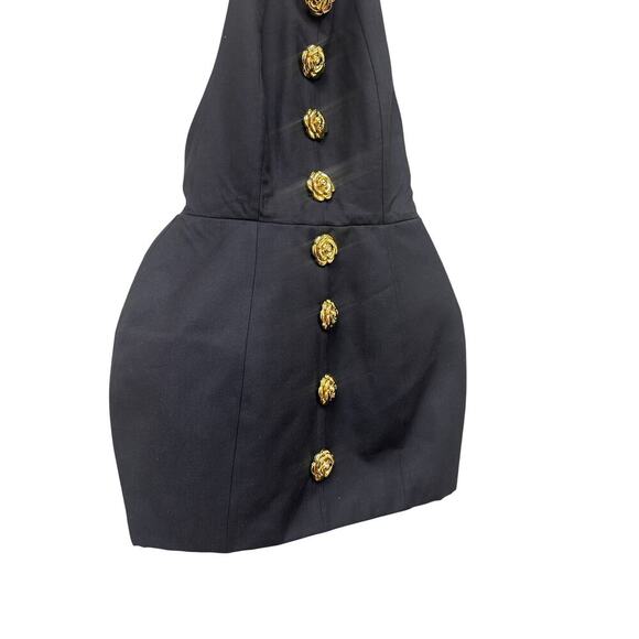 REVOLVE Atoir NWT Black Gold Tiffany Mini Dress Size 2 XS Luxury Birthday Unique - Picture 7 of 15